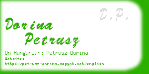 dorina petrusz business card